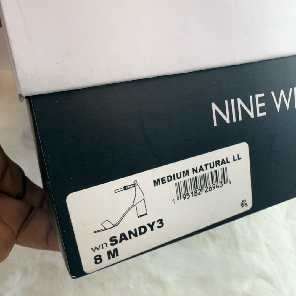 NEW NINE WEST ANKLE STRAP BLOCK HEEL SANDALS 8M - Picture 14 of 17